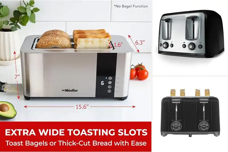 Detailed view of Best 4 Slice Toaster With Extra Wide Slots