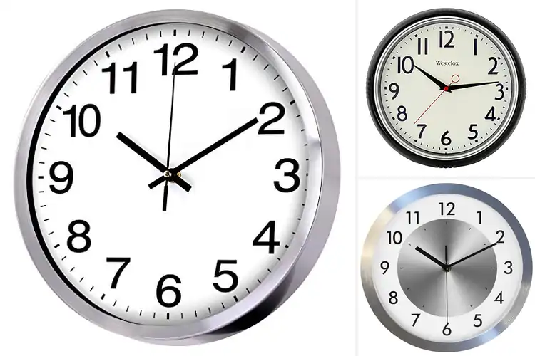 Detailed view of Best Analog Wall Clock With Glass Lens And Metal Hands