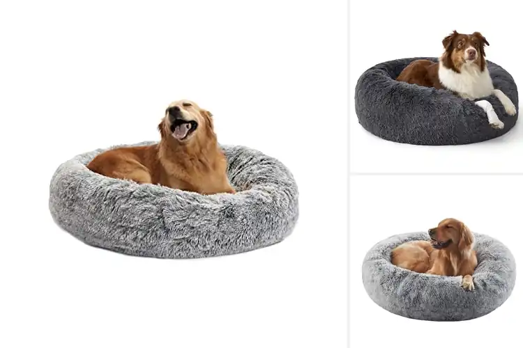 Detailed view of Best Calming Plush Dog Bed For Large Dogs