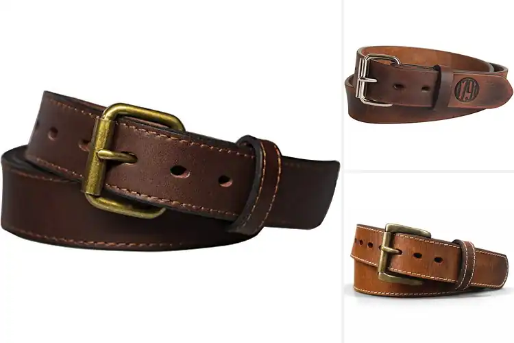 Detailed view of Best Full Grain Leather Gun Belts