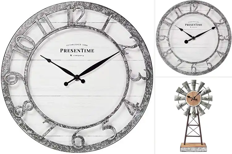 Detailed view of Best Galvanized Clocks: Rustic Charm Meets Modern Style