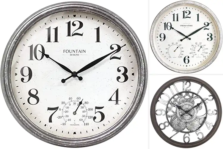 Detailed view of Best Galvanized Outdoor Clock Construction