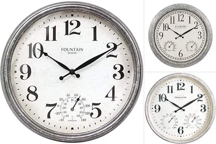 Detailed view of Best Galvanized Outdoor Clock