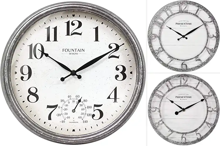 Detailed view of Best Galvanized Wall Clocks: Rustic Charm Meets Modern Style