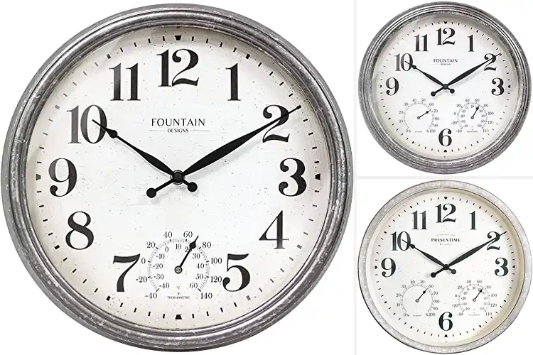 Detailed view of Best Galvanized Weatherproof Clock