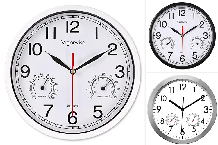 Detailed view of Best Humidity Guage Wall Clocks for Comfort at a Glance