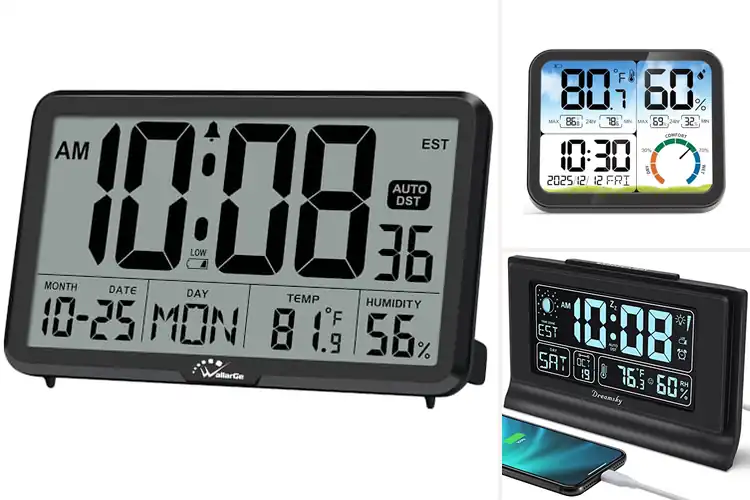 Detailed view of Best Humidity Temperature Clock