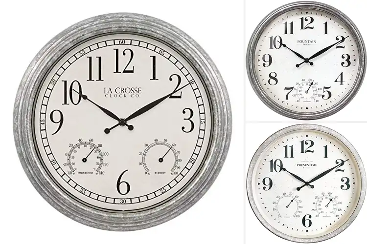 Detailed view of Best Indoor Outdoor Galvanized Wall Clock