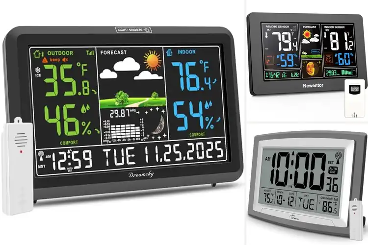 Detailed view of Best Indoor Outdoor Thermometer Clocks