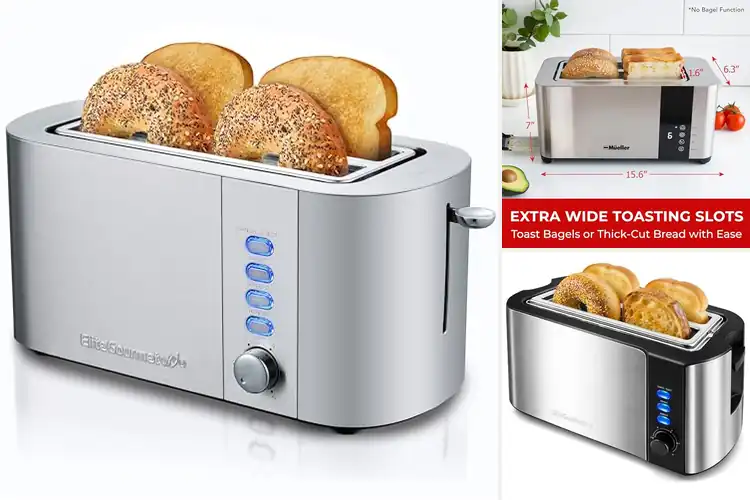 Detailed view of Best Long Slot Toaster Construction
