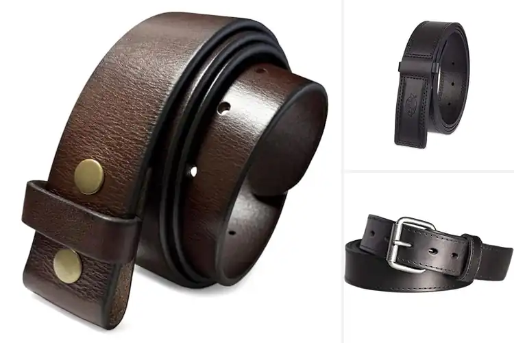 Detailed view of Best No Rollover Leather Belts