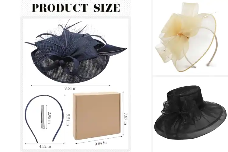 Detailed view of Best One Size Fits Most Derby Fascinator