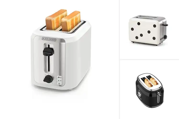 Detailed view of Best Sleek Black White Toaster: Style Your Mornings