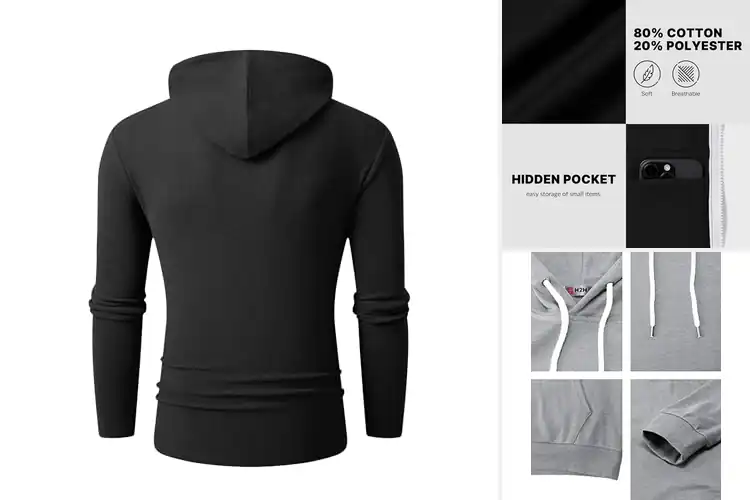 Detailed view of Best Slim Fit Hoodies: Top 10 Stylish & Versatile Picks