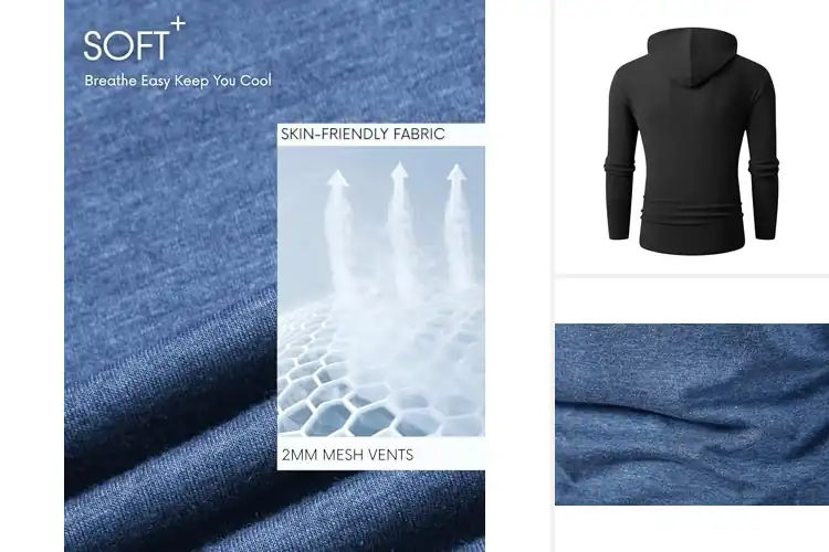 Detailed view of Best Slim Fit Workout Hoodies
