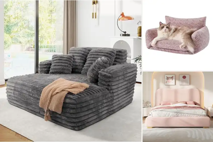 Detailed view of Best Soft Plush Fabric Bed