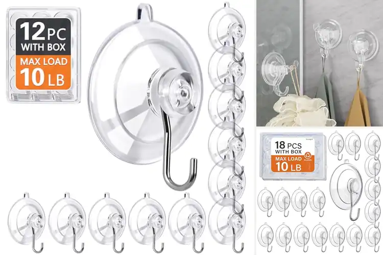 Detailed view of Best Suction Hooks for Glass Surfaces