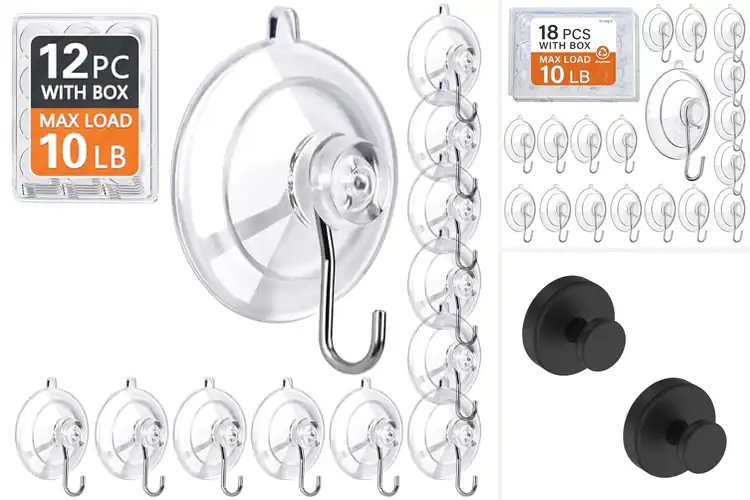 Detailed view of Best Suction Hooks for Damage-Free Organization