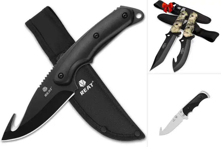 Detailed view of Best Survival Gut Hook Knives