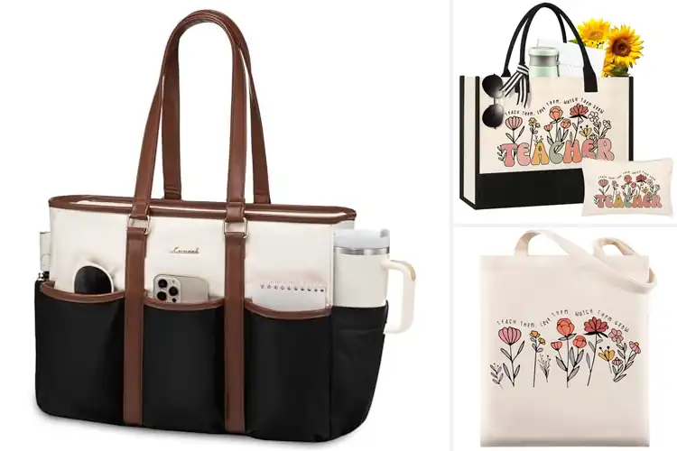 Detailed view of Best Teacher Tote Bags for Busy, Organized Days