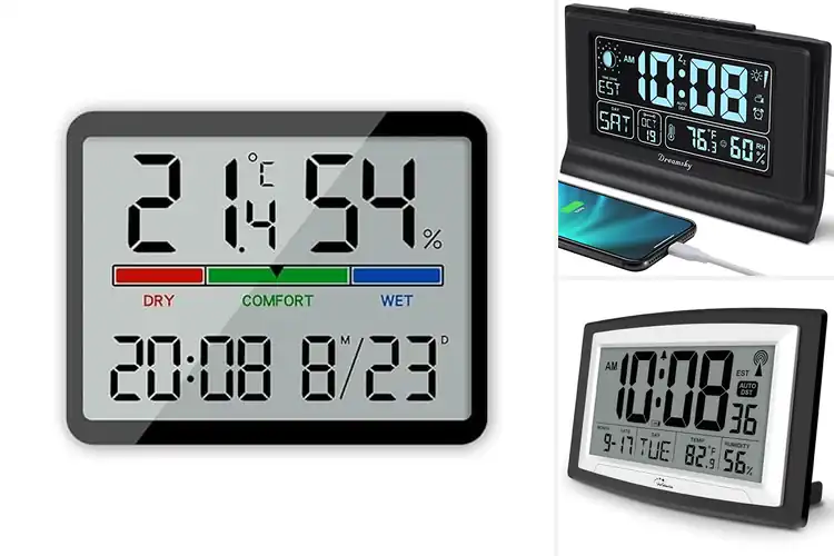 Detailed view of Best Temperature And Humidity Clocks