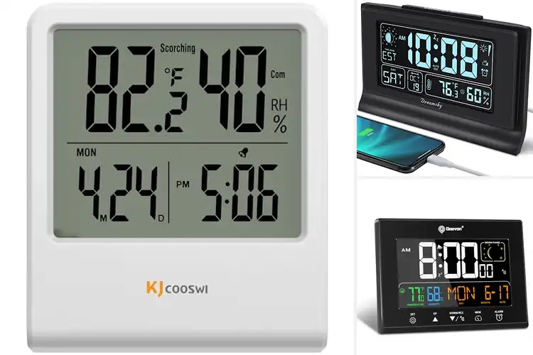 Detailed view of Best Temperature Humidity Functions Clock