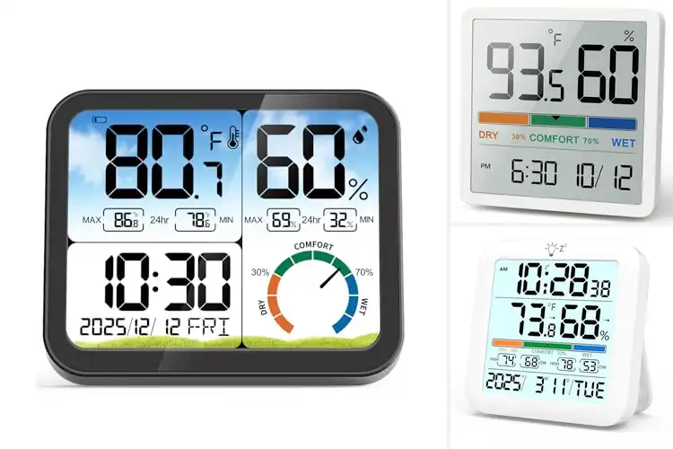 Detailed view of Best Temperature Humidity Monitor Clock