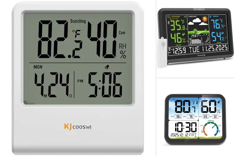 Detailed view of Best Temperature Humidity Monitoring Clock