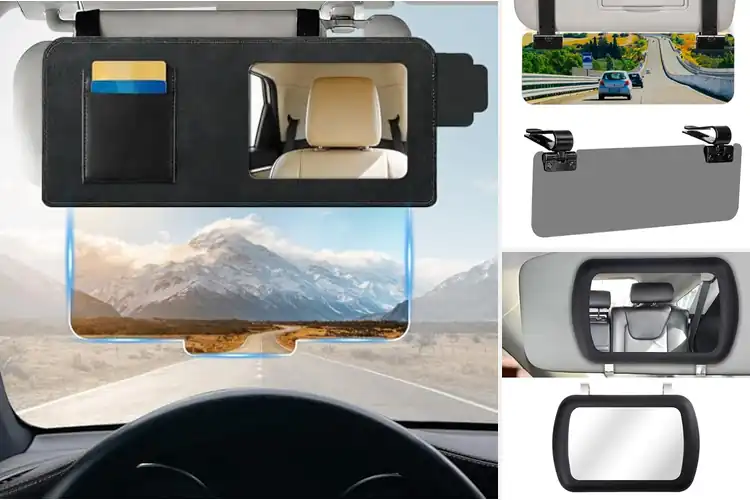 Detailed view of Best Universal Sun Visor Mirror Attachments