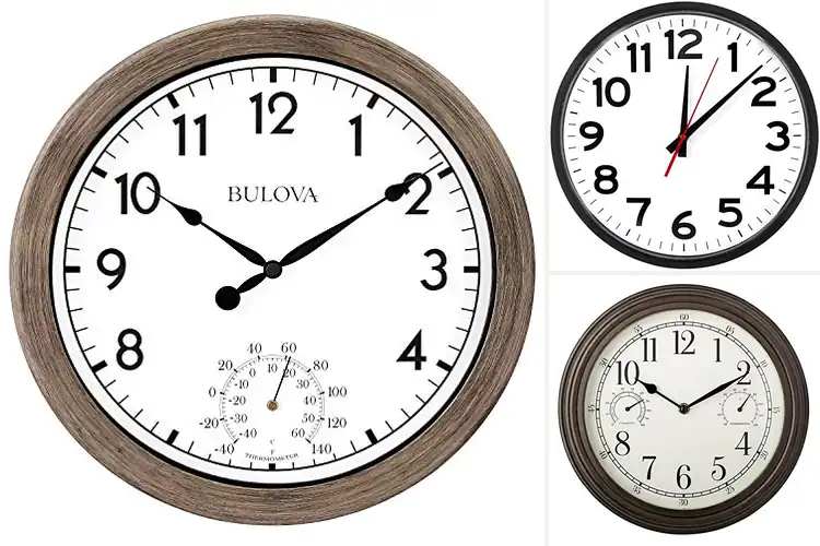 Detailed view of Best Weather Resistant Clocks