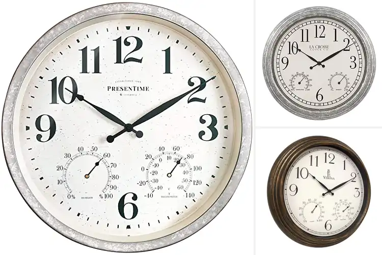 Detailed view of Best Weather Resistant Galvanized Outdoor Clock