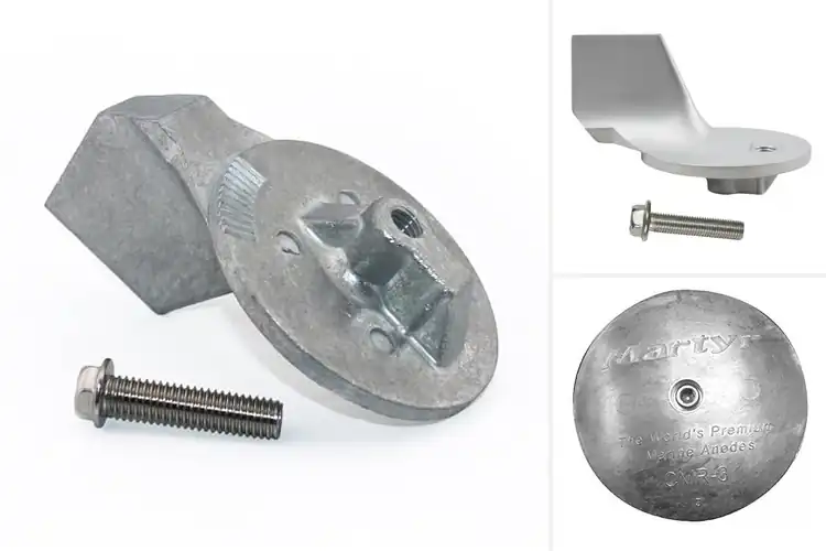 Detailed view of Best Zinc Alloy Trim Tab Anode