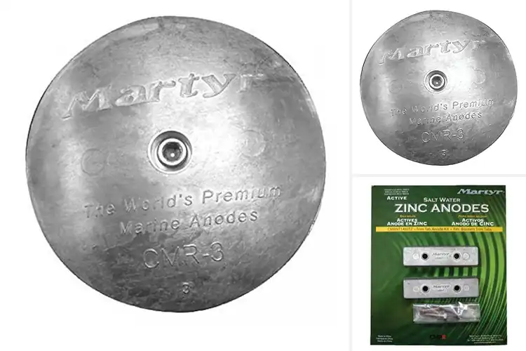 Detailed view of Best Zinc Trim Tab Anode